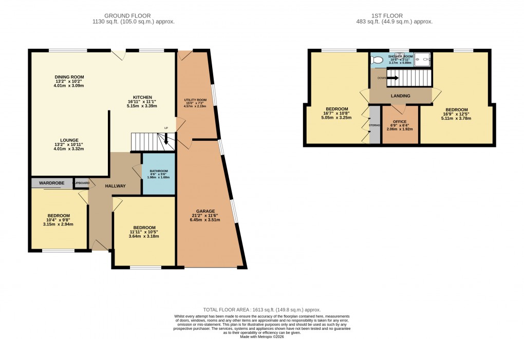 Floorplan for Houghton Regis, Dunstable, Bedfordshire