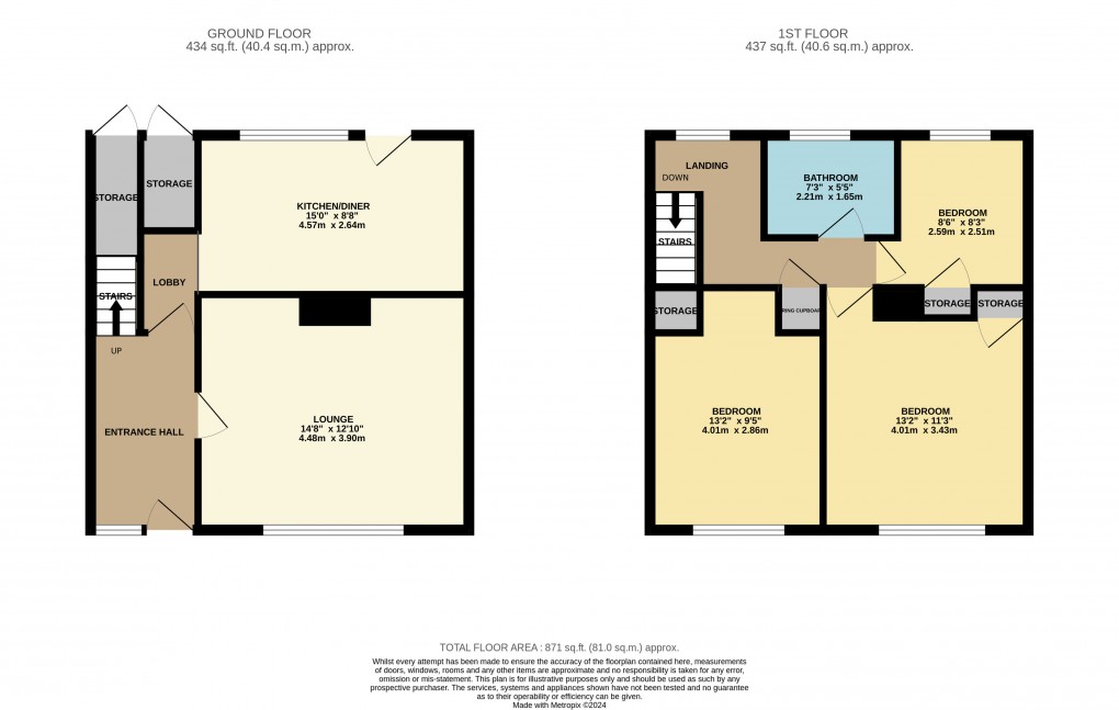 Floorplan for Houghton Regis, Dunstable, Bedfordshire