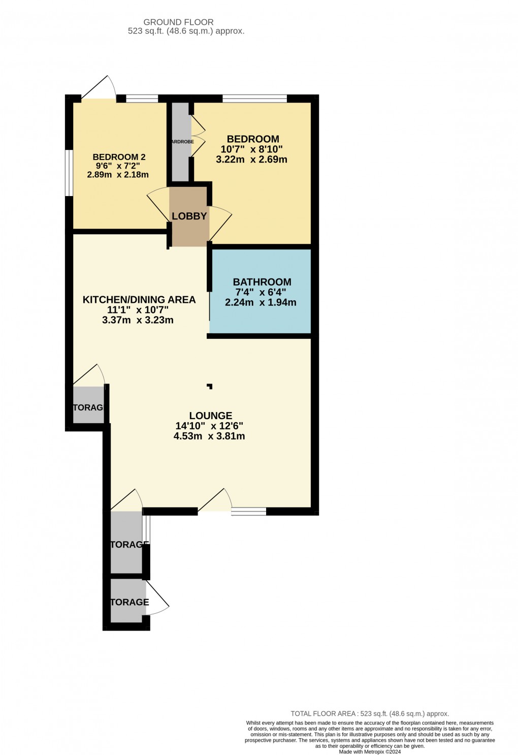 Floorplan for Houghton Regis, Dunstable, Bedfordshire