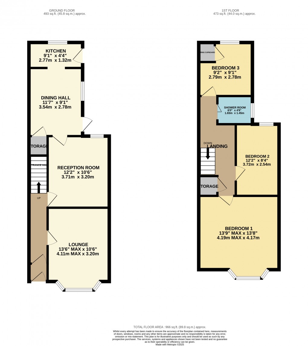 Floorplan for Luton, Bedfordshire