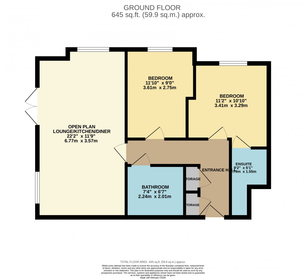 Floorplan for Houghton Regis, Dunstable, Bedfordshire