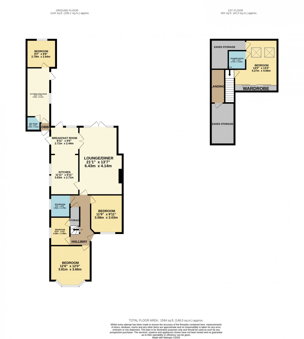 Floorplan for Luton, Bedfordshire