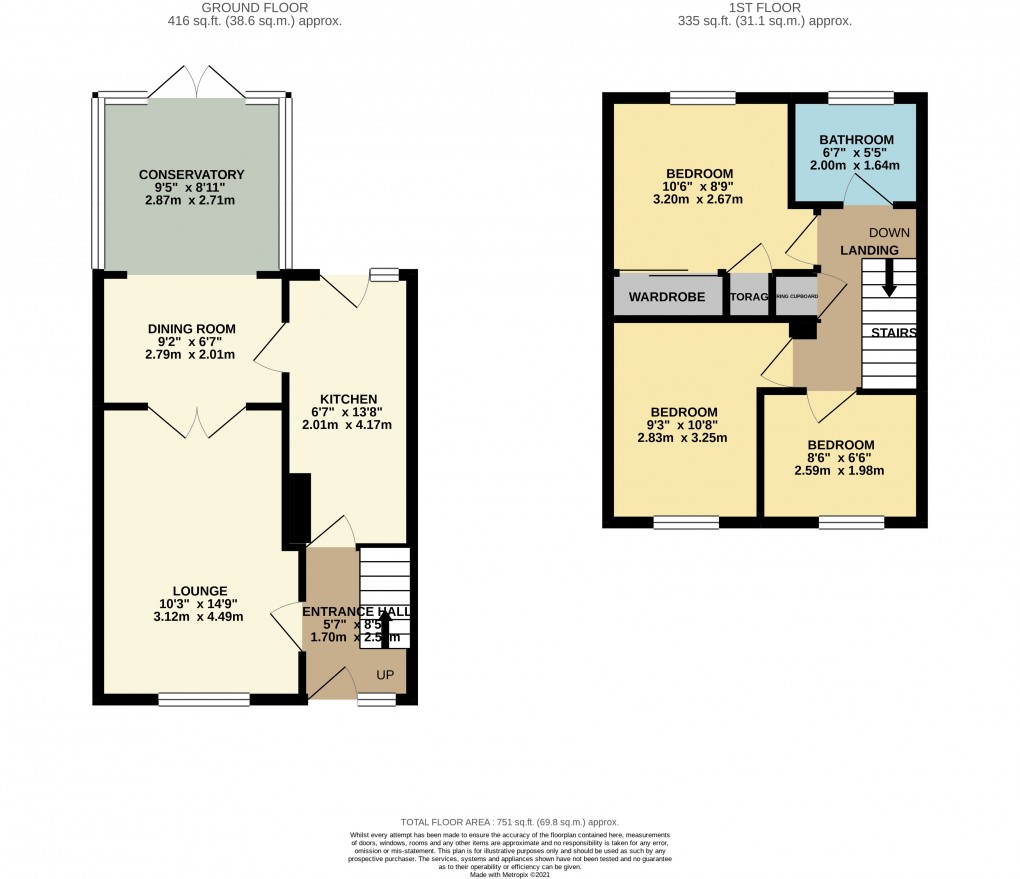 Floorplan for Houghton Regis, Dunstable, Bedfordshire