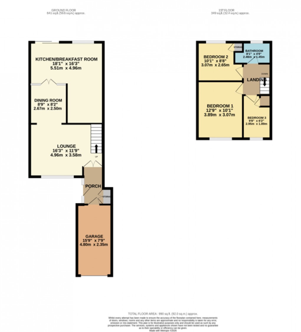 Floorplan for Luton, Bedfordshire