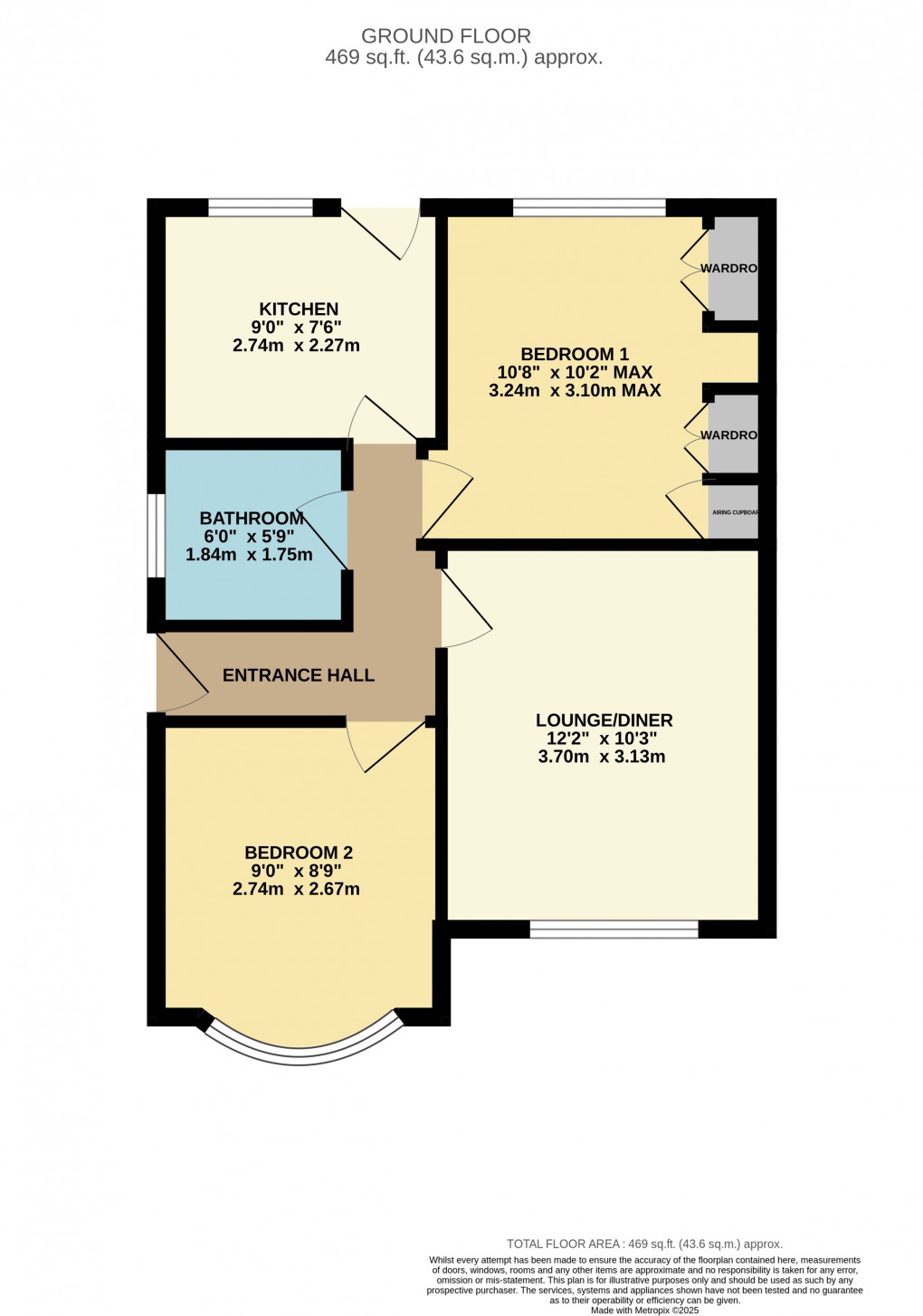 Floorplan for Luton, Bedfordshire