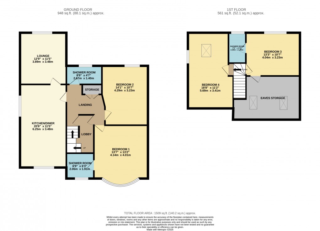 Floorplan for Luton, Bedfordshire