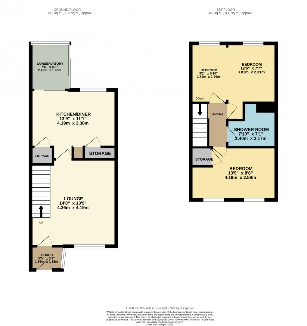 Floorplan for Houghton Regis, Dunstable, Bedfordshire