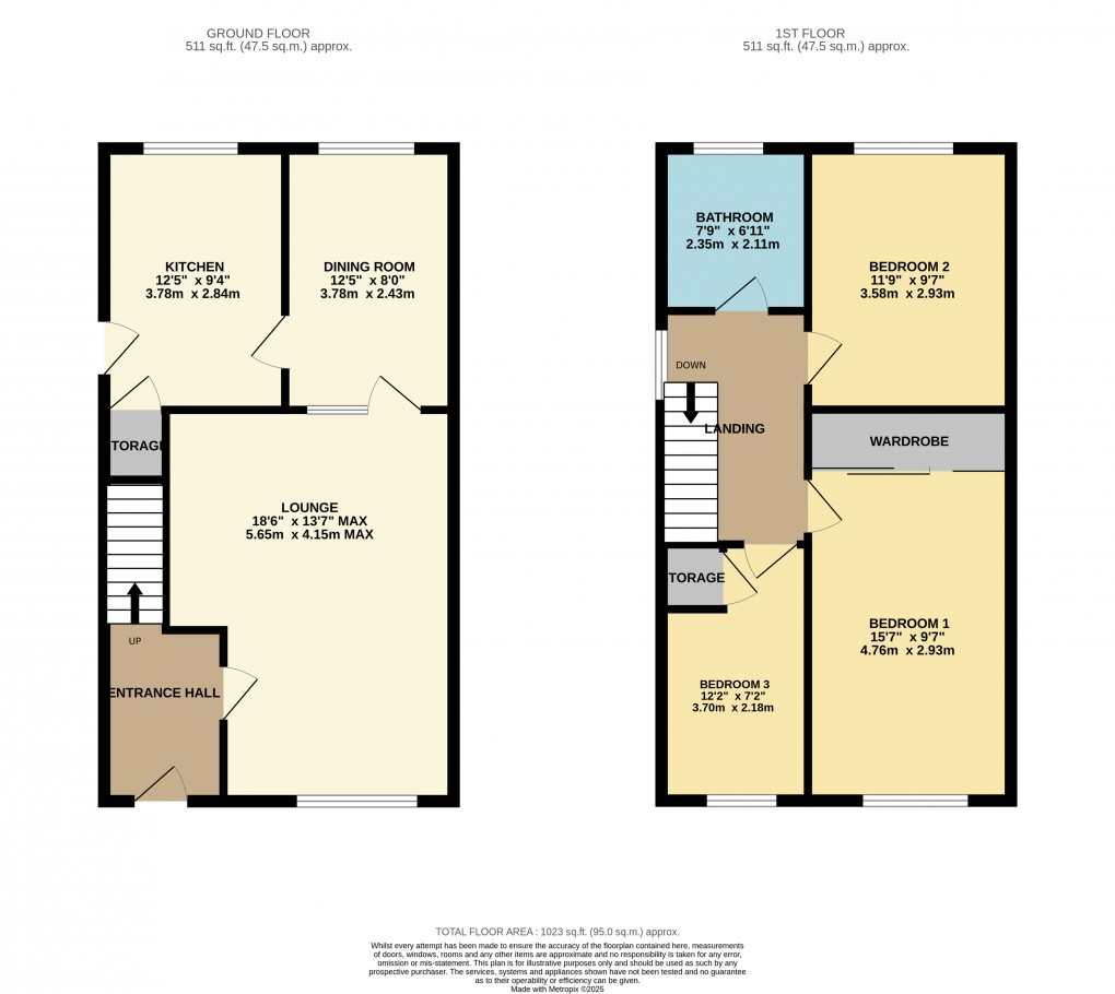 Floorplan for Luton, Bedfordshire