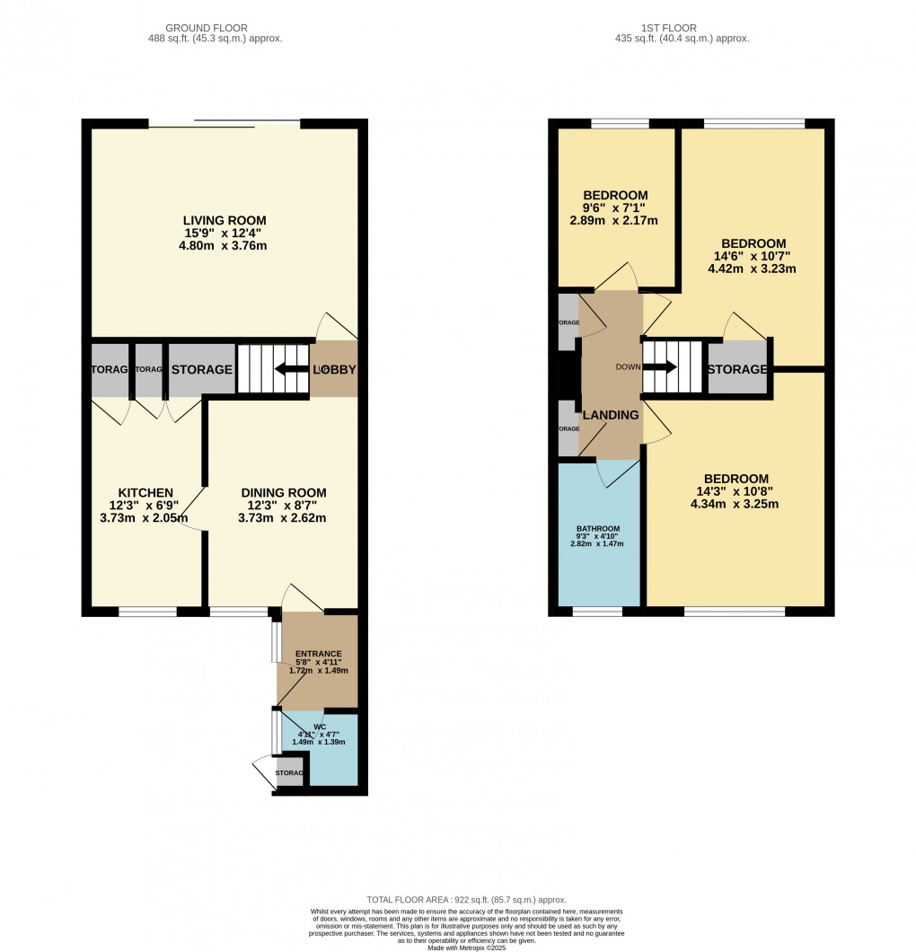 Floorplan for Houghton Regis, Dunstable, Bedfordshire