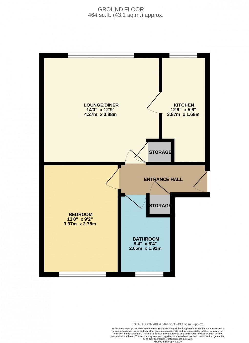 Floorplan for Luton, Bedfordshire