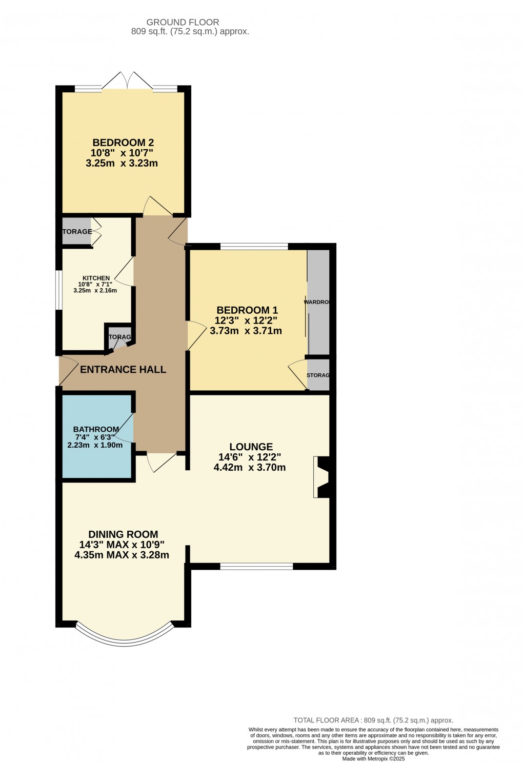 Floorplan for Luton, Bedfordshire