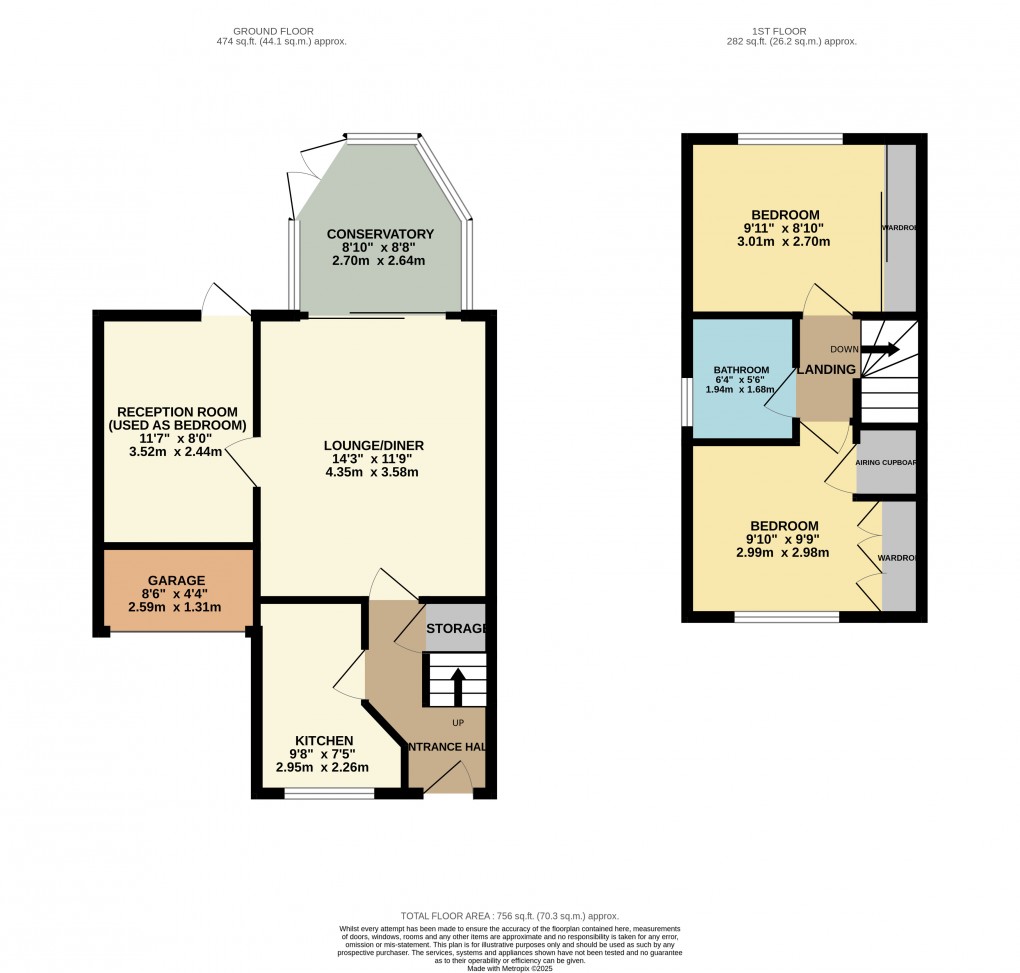 Floorplan for Houghton Regis, Dunstable, Bedfordshire