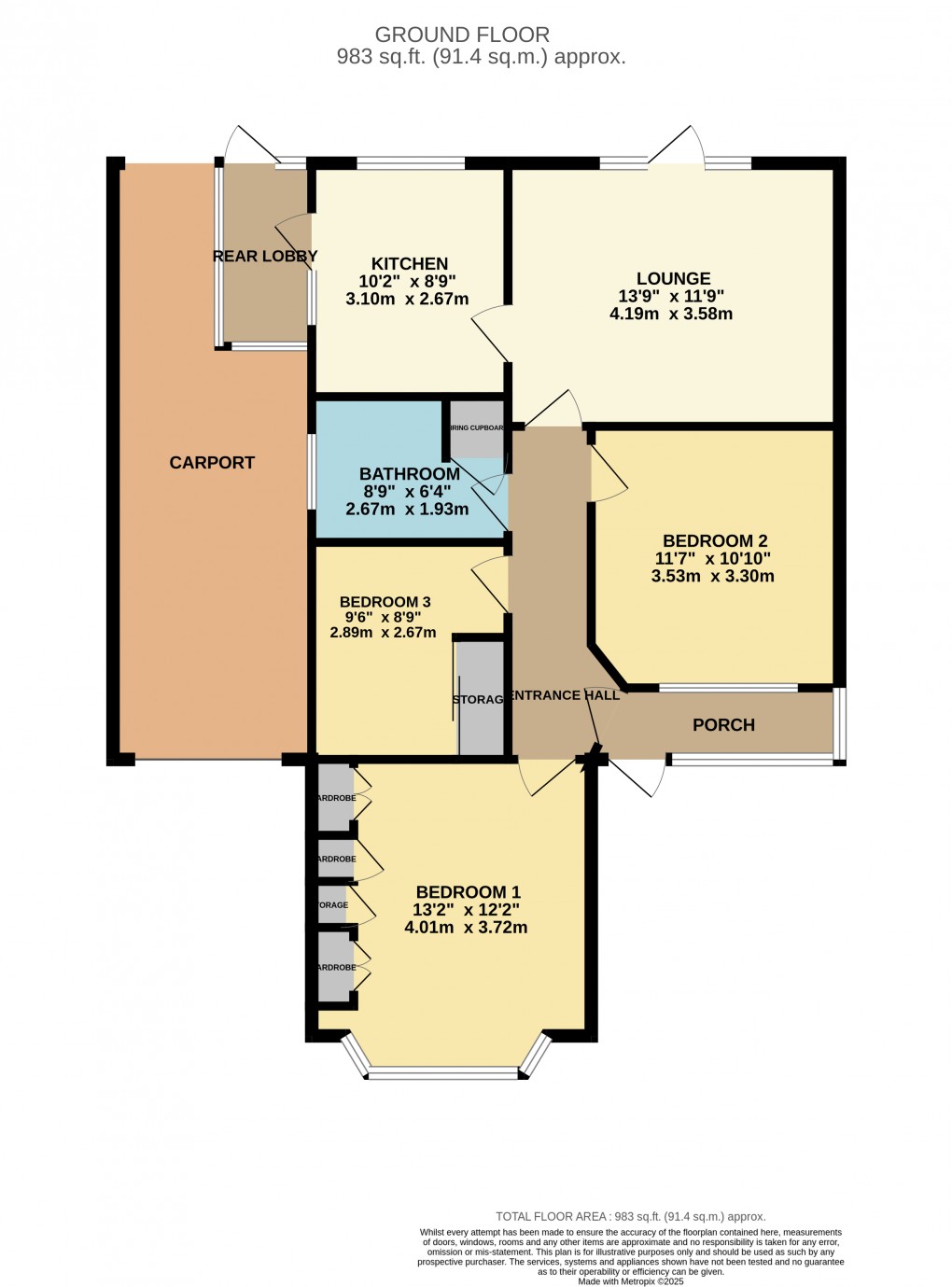 Floorplan for Luton, Bedfordshire