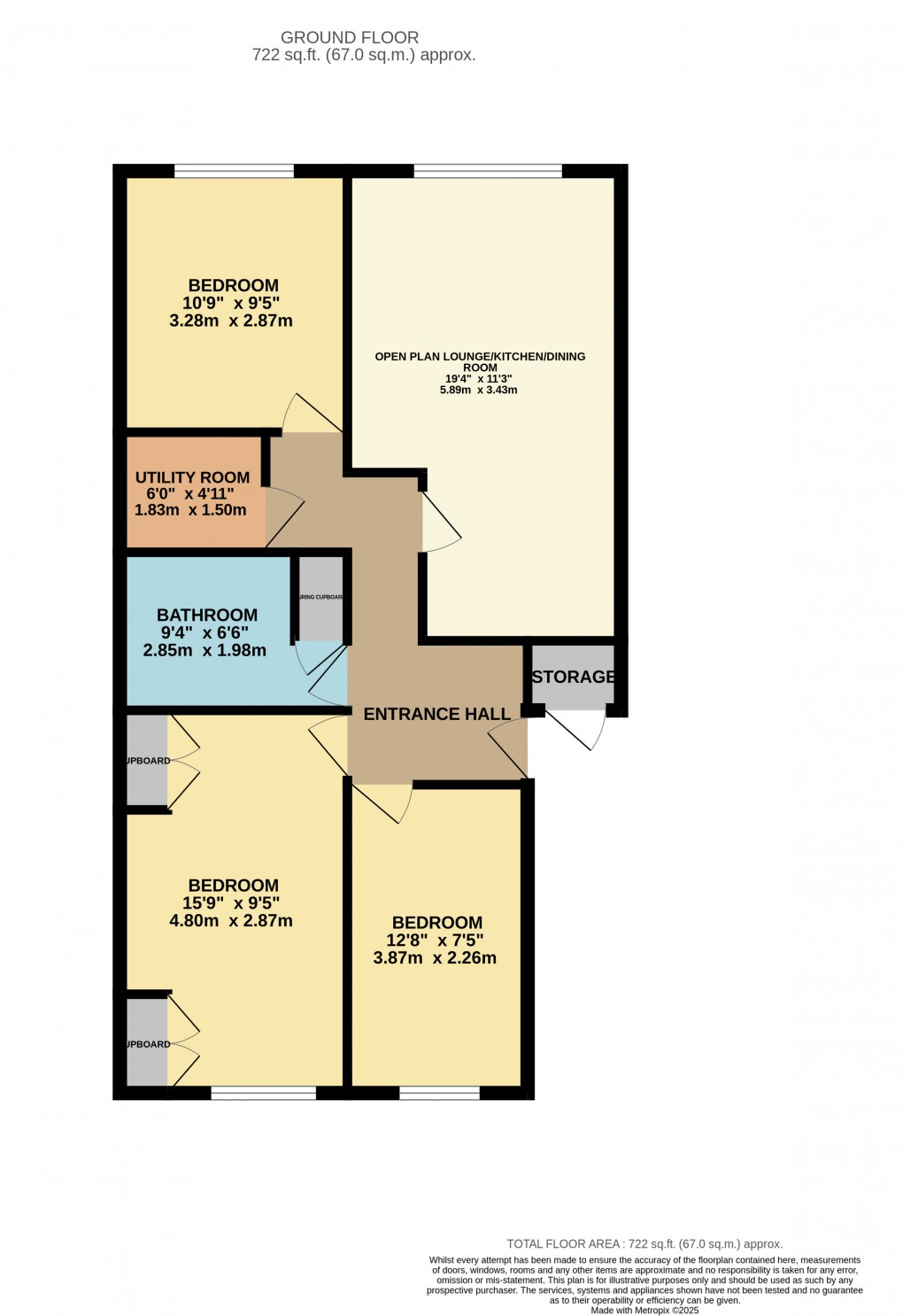 Floorplan for Old Bedford Road, Luton, Bedfordshire