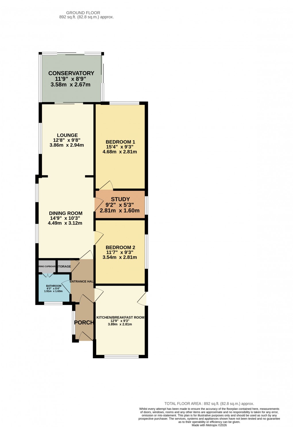 Floorplan for Luton, Bedfordshire