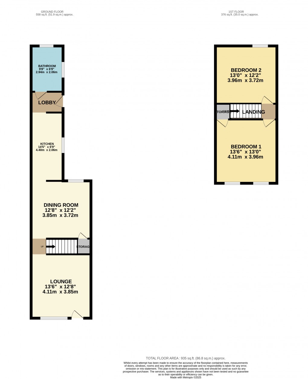 Floorplan for Luton, Bedfordshire