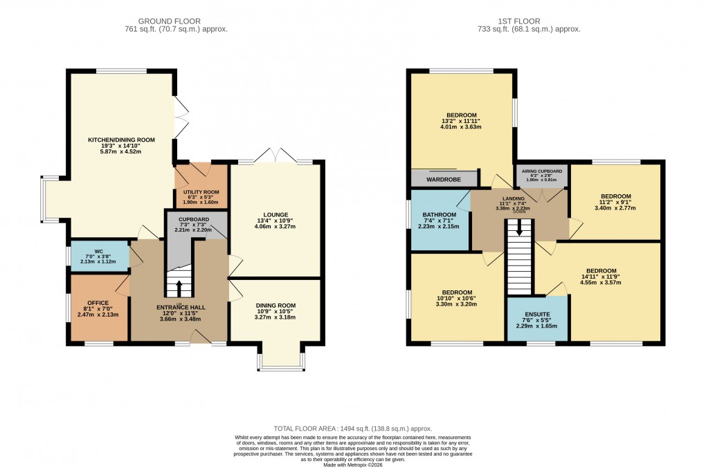 Floorplan for Houghton Regis, Dunstable, Bedfordshire
