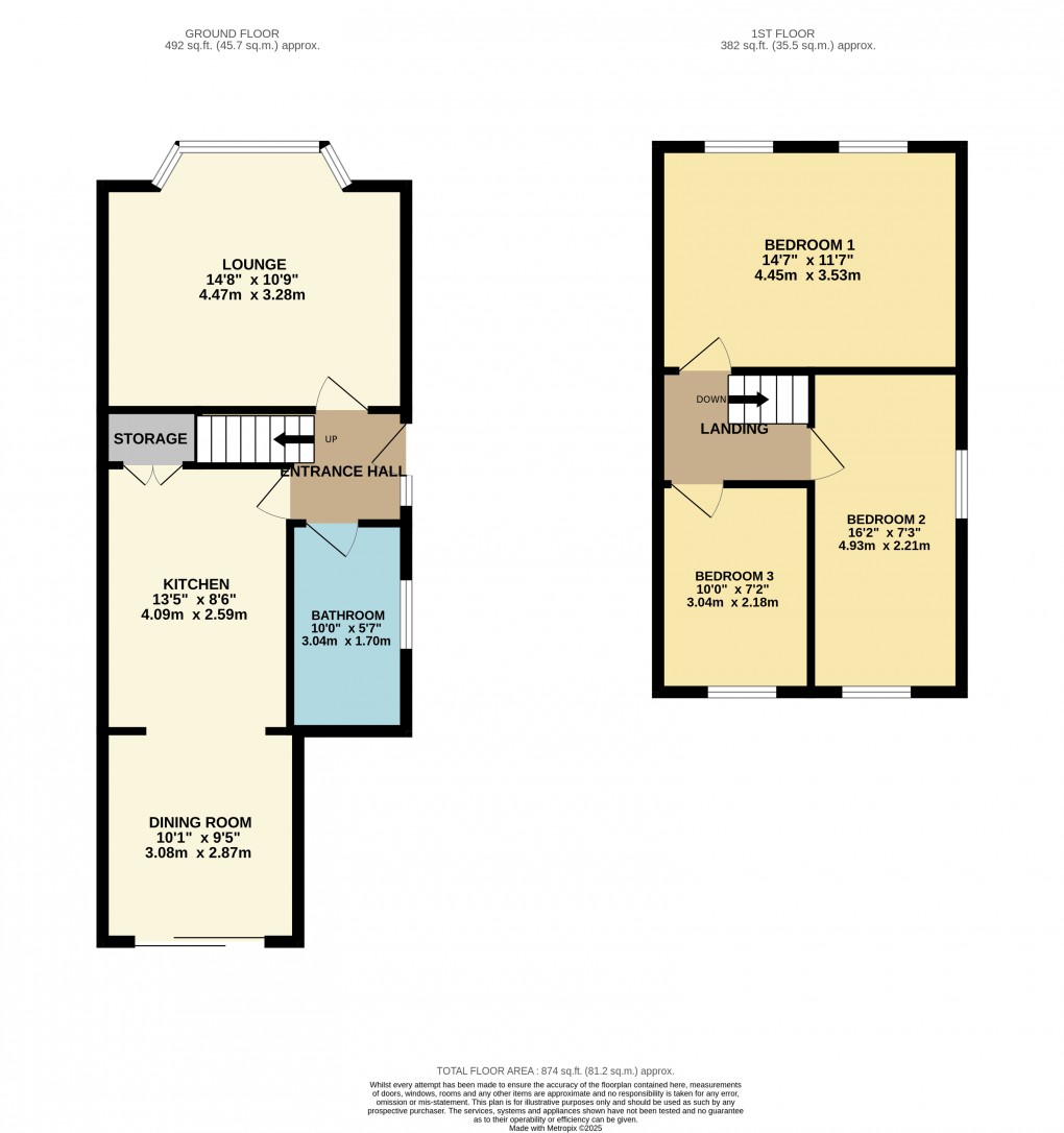 Floorplan for Luton, Bedfordshire