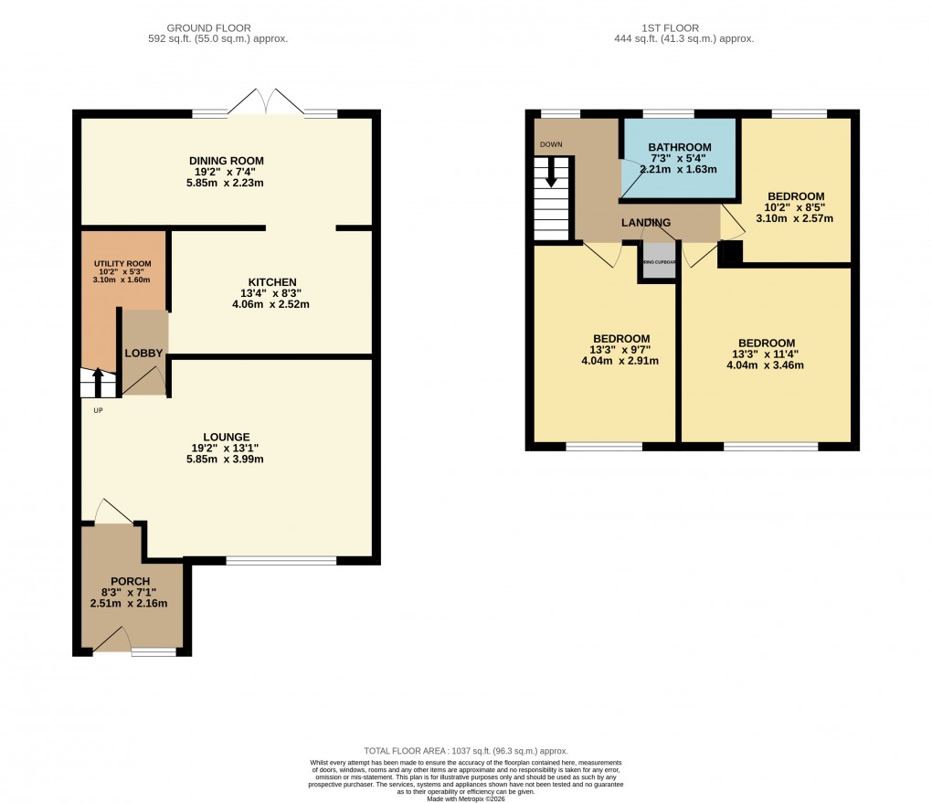Floorplan for Houghton Regis, Dunstable, Bedfordshire