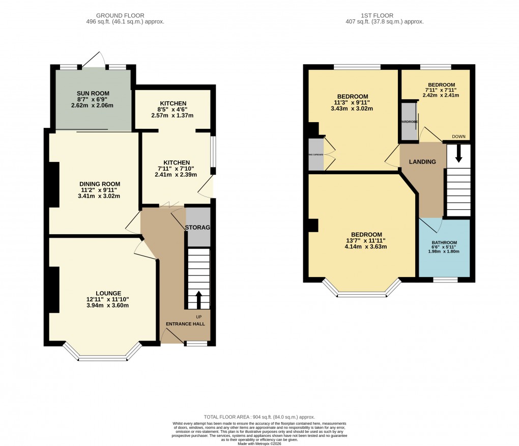 Floorplan for Houghton Regis, Dunstable, Bedfordshire