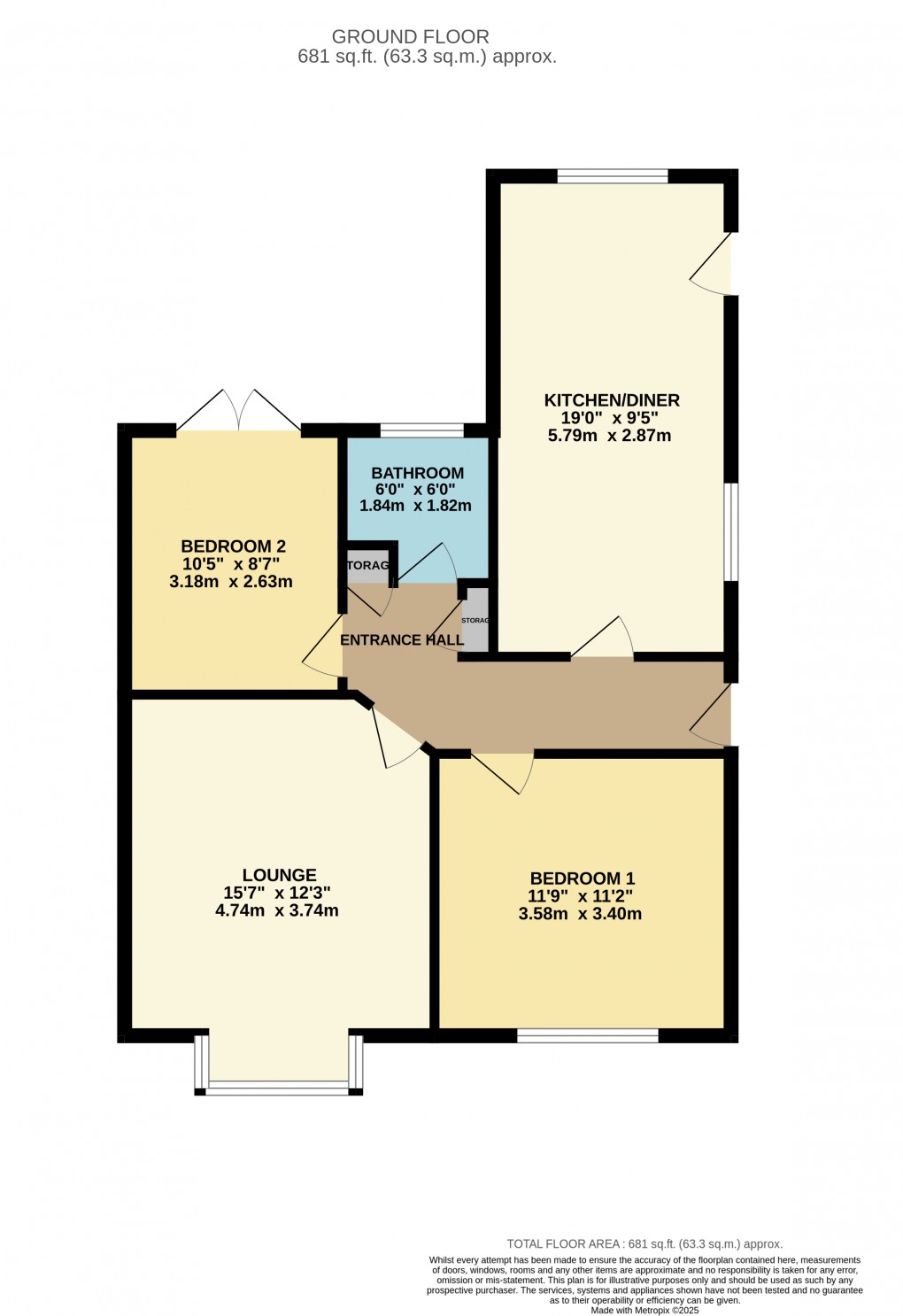 Floorplan for Luton, Bedfordshire