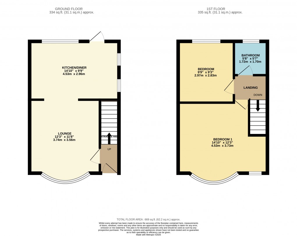 Floorplan for Luton, Bedfordshire