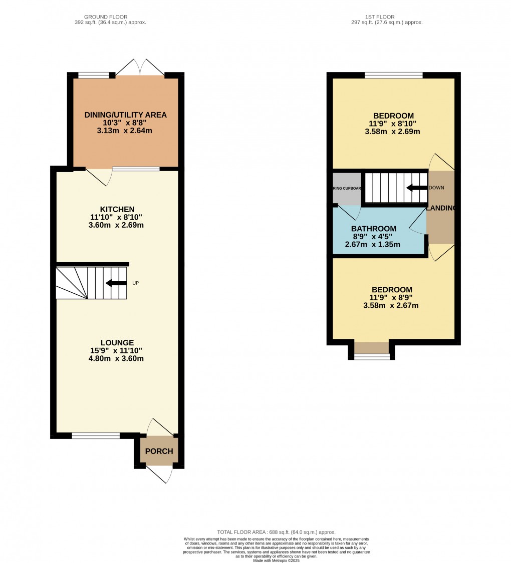 Floorplan for Houghton Regis, Dunstable, Bedfordshire