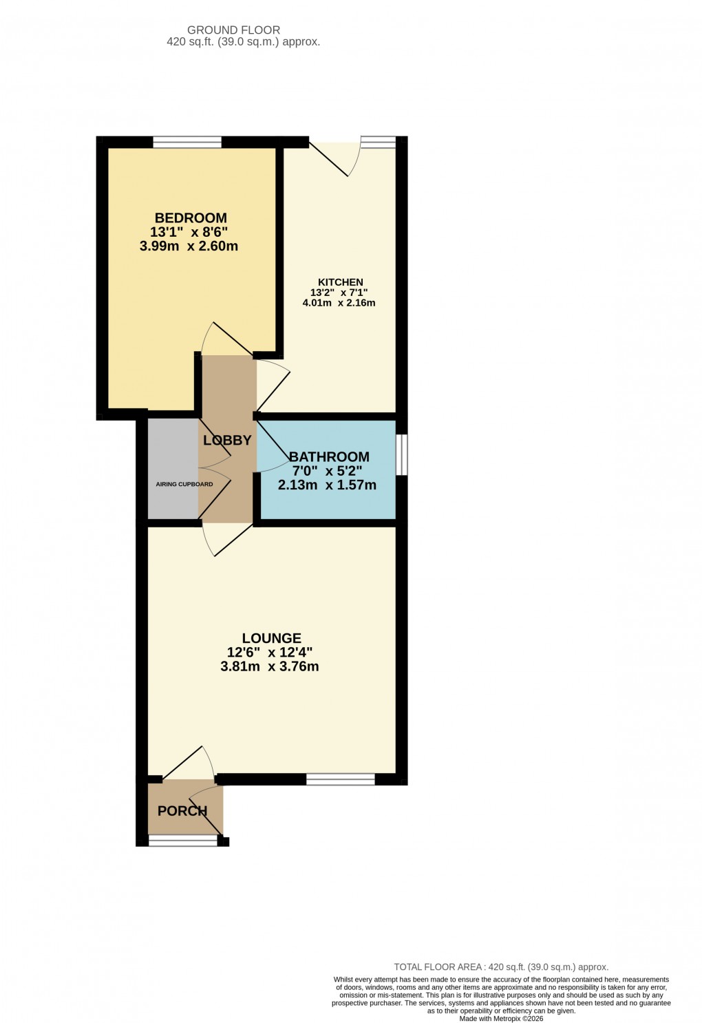 Floorplan for Houghton Regis, Dunstable, Bedfordshire
