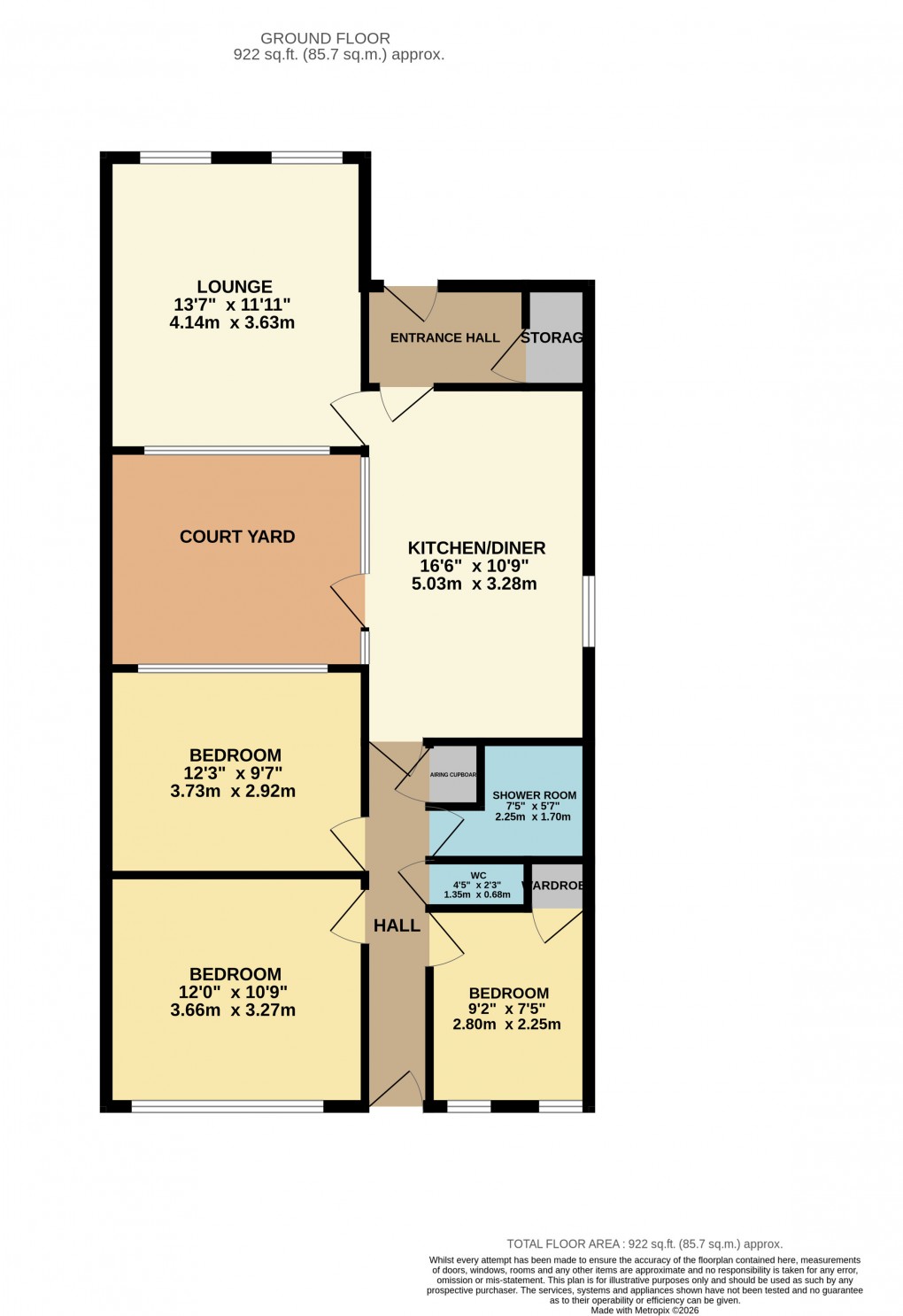 Floorplan for Houghton Regis, Dunstable, Bedfordshire