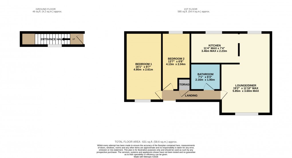 Floorplan for Luton, Bedfordshire