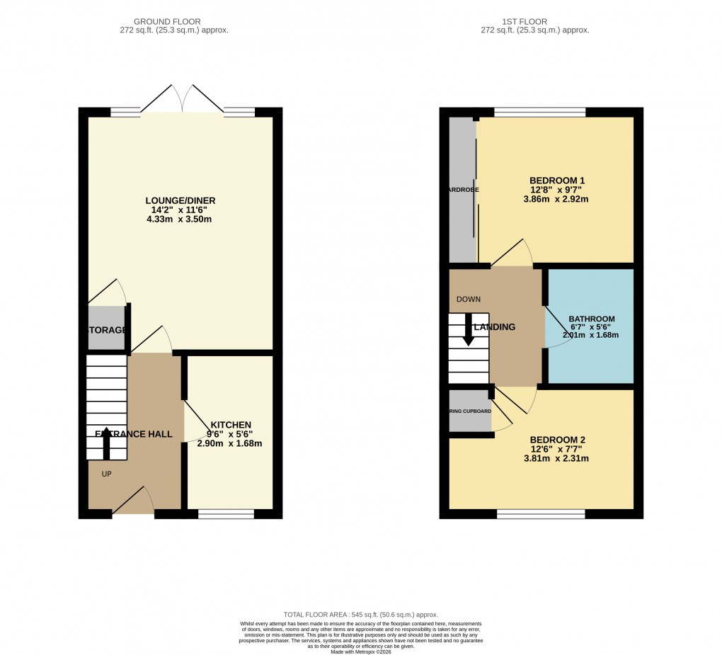 Floorplan for Luton, Bedfordshire
