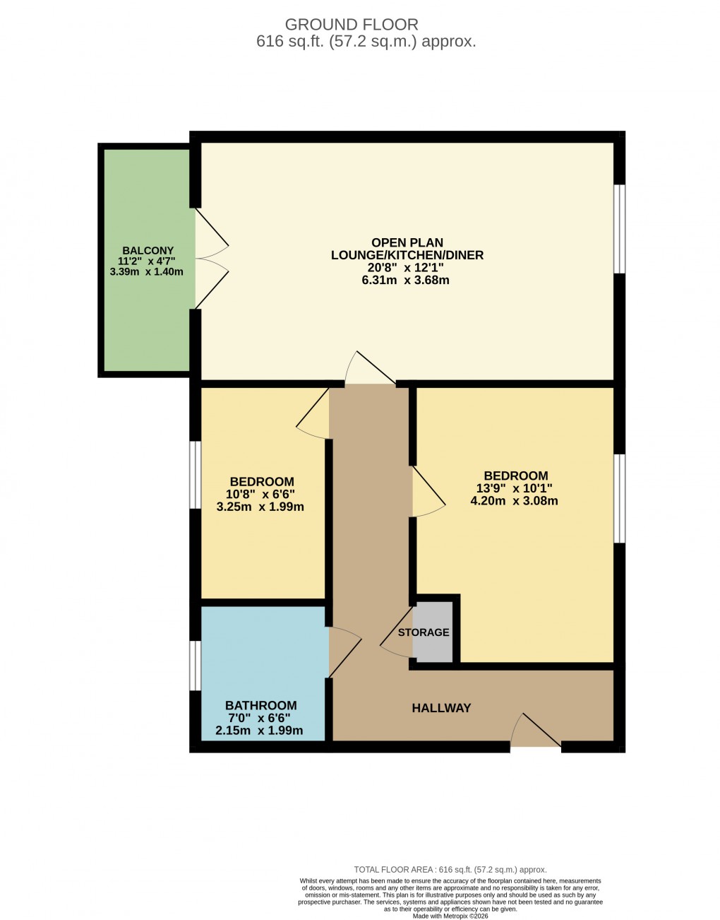 Floorplan for Houghton Regis, Dunstable, Bedfordshire