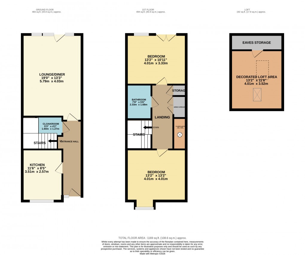 Floorplan for Houghton Regis, Dunstable, Bedfordshire