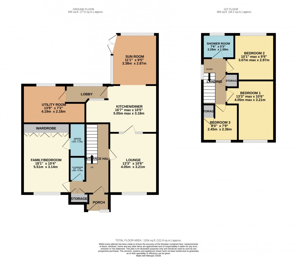 Floorplan for Luton, Bedfordshire