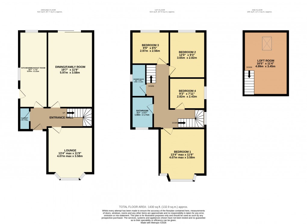 Floorplan for Luton, Bedfordshire