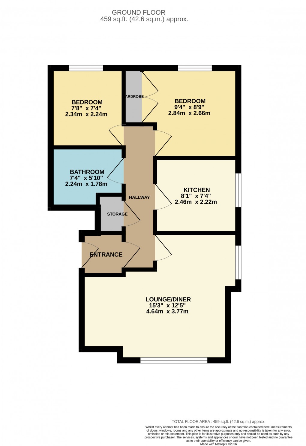 Floorplan for Houghton Regis, Dunstable, Bedfordshire