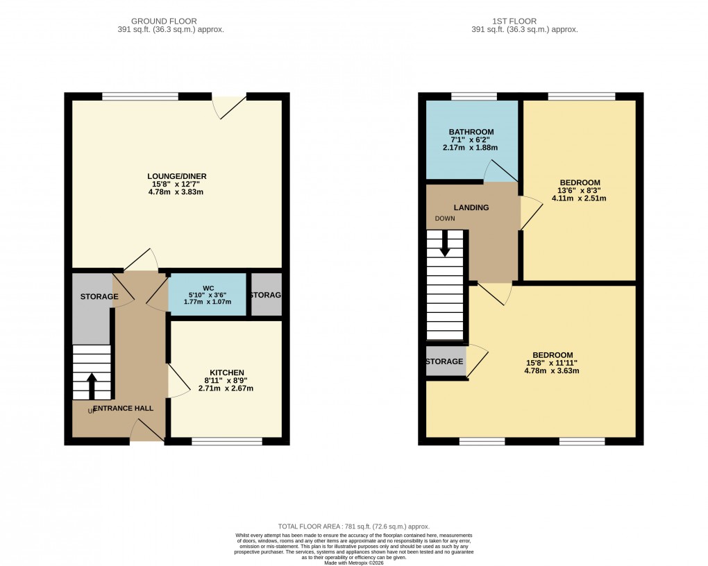 Floorplan for Houghton Regis, Dunstable, Bedfordshire