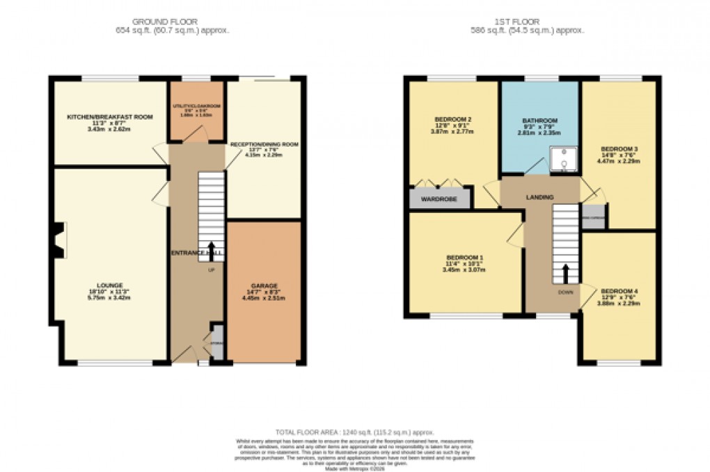 Floorplan for Luton, Bedfordshire