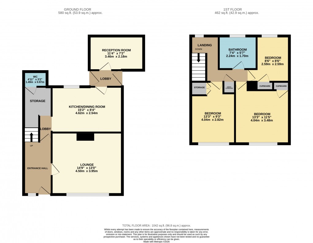 Floorplan for Houghton Regis, Dunstable, Bedfordshire