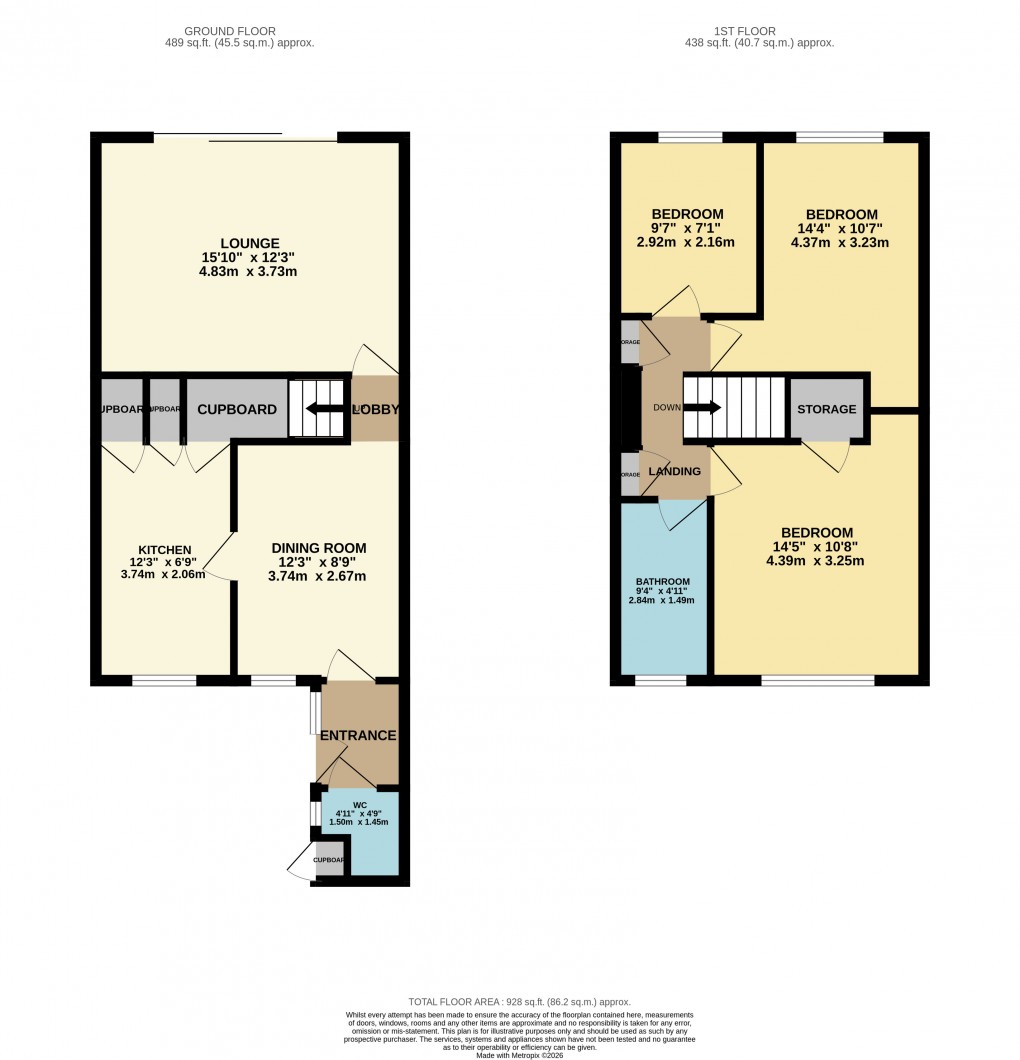 Floorplan for Houghton Regis, Dunstable, Bedfordshire