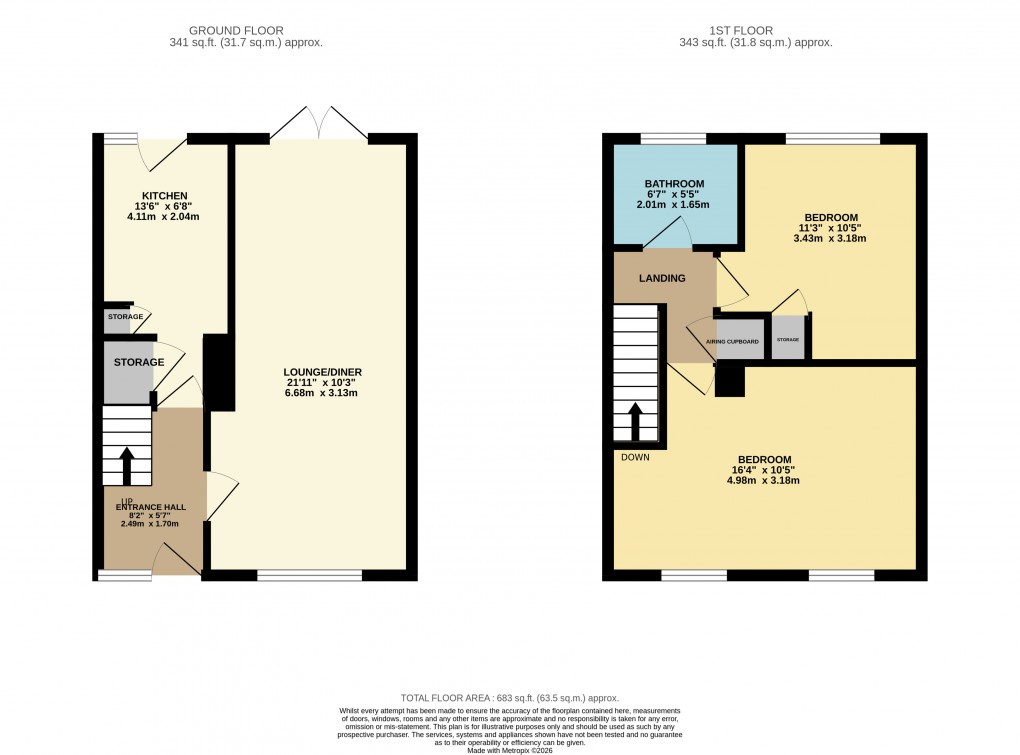 Floorplan for Houghton Regis, Dunstable, Bedfordshire