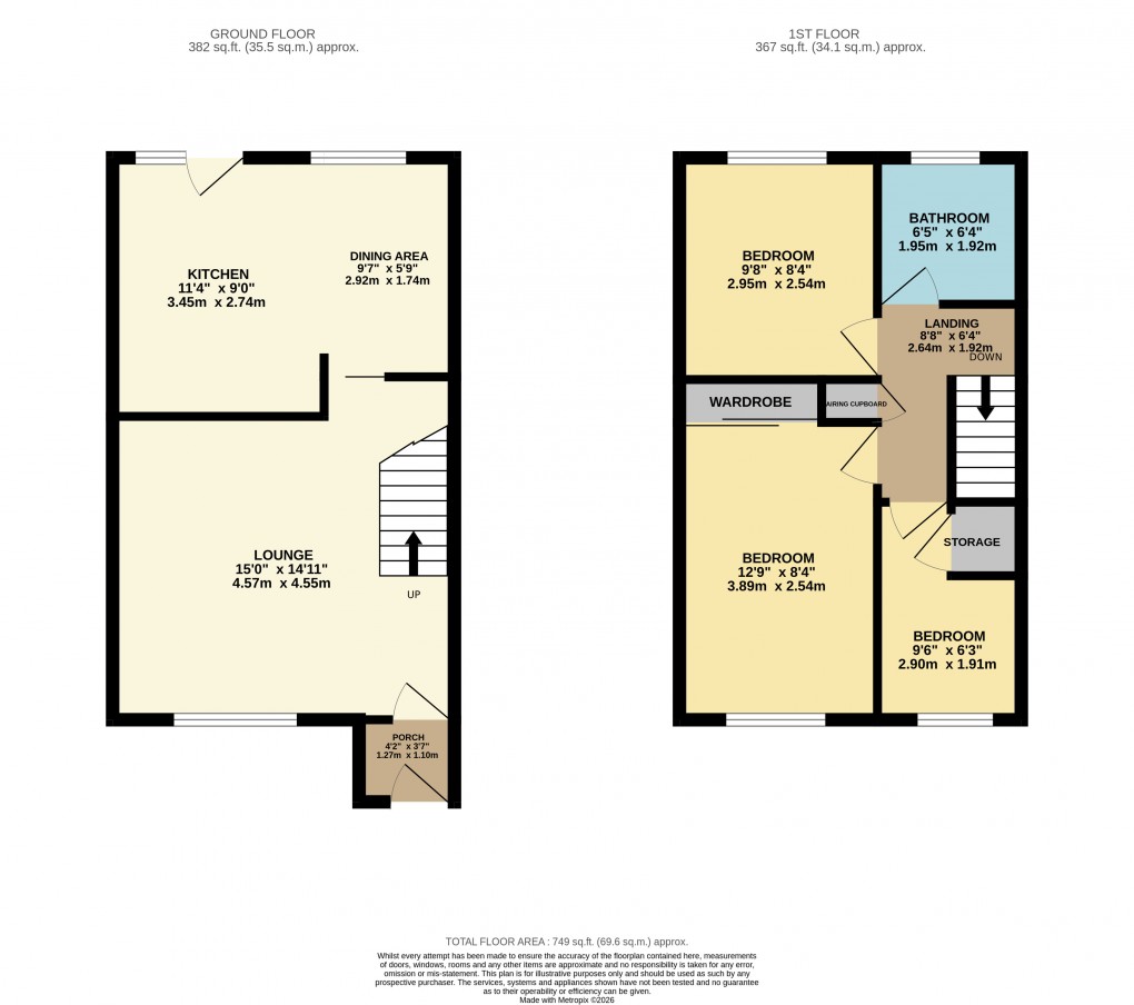Floorplan for Houghton Regis, Dunstable, Bedfordshire