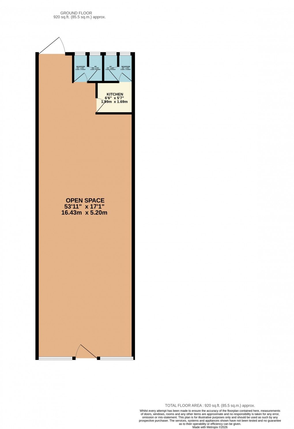 Floorplan for Houghton Regis, Dunstable, Bedfordshire