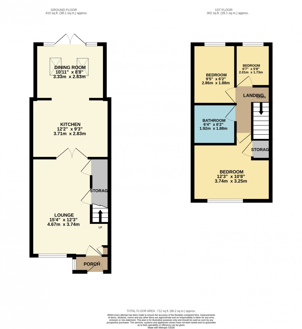 Floorplan for Houghton Regis, Dunstable, Bedfordshire