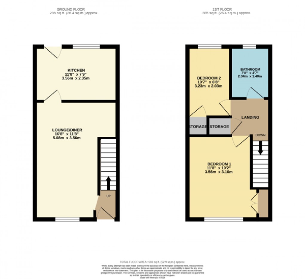 Floorplan for Leagrave, Luton, Bedfordshire