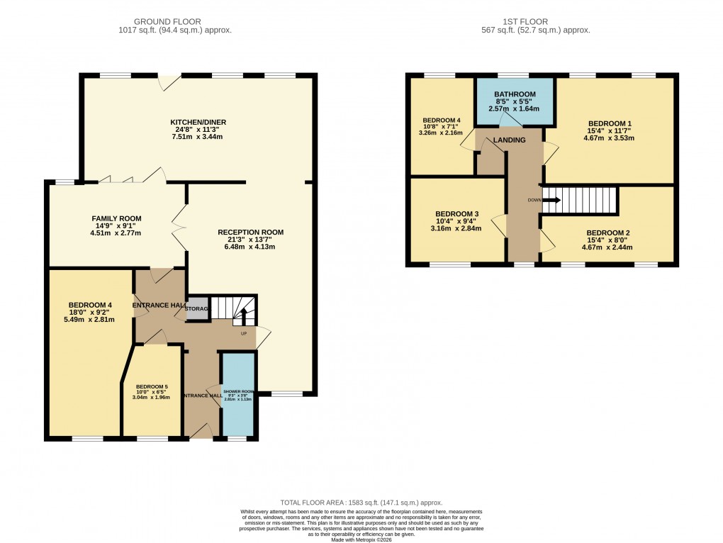 Floorplan for Luton, Bedfordshire