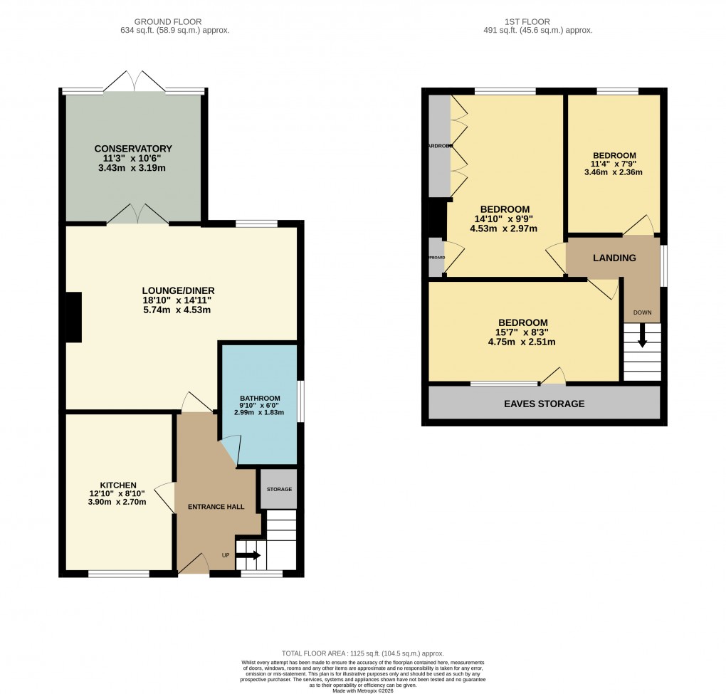 Floorplan for Houghton Regis, Dunstable, Bedfordshire