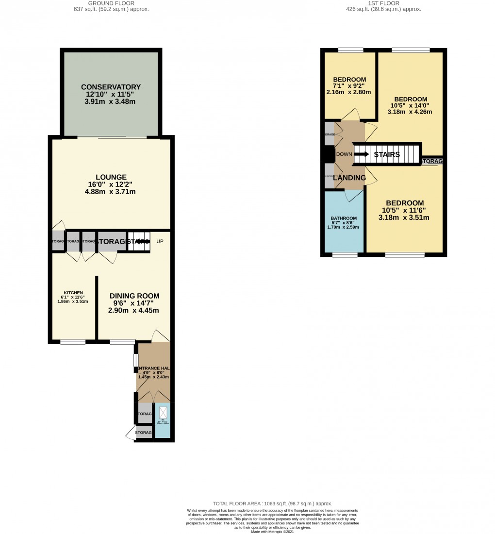 Floorplan for Houghton Regis, Dunstable, Bedfordshire