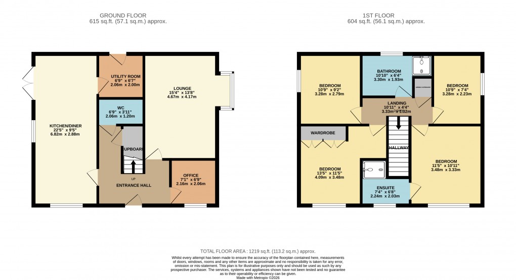 Floorplan for Houghton Regis, Dunstable, Bedfordshire