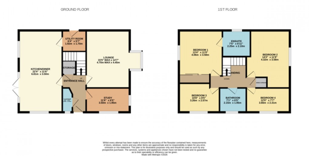 Floorplan for Houghton Regis, Dunstable, Bedfordshire